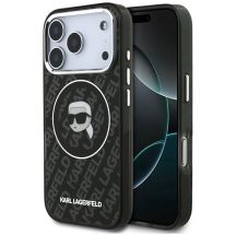 Karl Lagerfeld IML Karl Head Logo MagSafe Case für iPhone 17 Pro Max – Schwarz