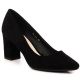 12. Sergio Leone W SK403A schwarze Wildlederpumps mit Blockabsatz