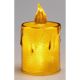 18. Dekorative Kerze, 10,5 cm, bernsteinfarben, warmweiß, 1 LED