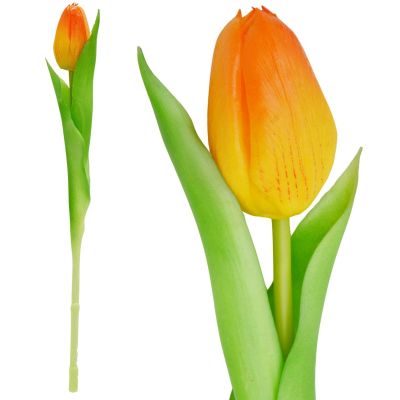7. Orangefarbene Tulpe, 31 cm, naturgetreue Frühlingsdekoration