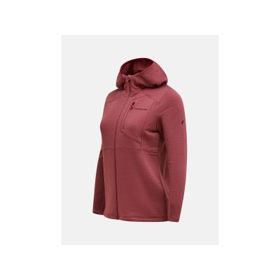 3. PEAK PERFORMANCE W Trail Polartec Power Grid Zip Hoodie für Damen, rot
