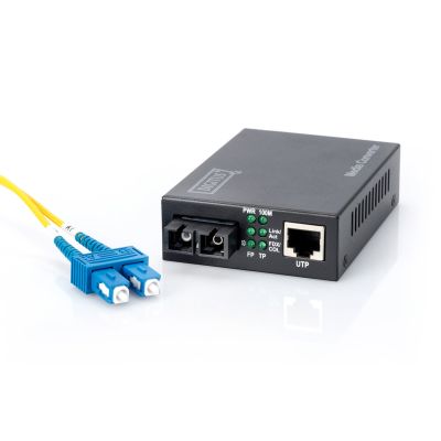 6. Digitus Medienkonverter RJ45 10/100Base-TX auf SC Duplex 100Base-FX, Tx/Rx 1310 nm, 20 km