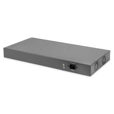 2. Digitus DN-95343 Netzwerk-Switch, unmanaged Fast Ethernet (10/100), PoE-Unterstützung, 1 HE, Schwarz/Silber
