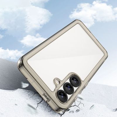3. Schutzhülle „Outer Space“ für iPhone 16e/17e mit flexiblem Rahmen – Transparent, Schwarz