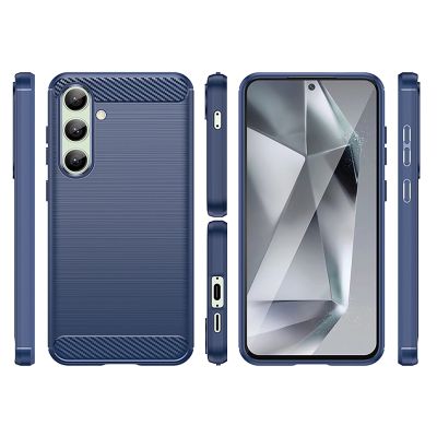 2. Carbon Case Silikonhülle für Samsung Galaxy S24 FE - blau