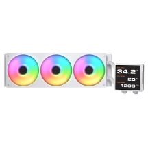 COUGAR CGR-PSDVPRGB-W-360 All-in-One-Flüssigkeitskühler für Prozessoren, 12 cm, Weiß