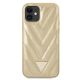 3. Guess GUHCP12SPUVQTMLBE iPhone 12 mini 5,4" Gold/Gold Hardcase V-Quilted Collection
