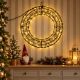 7. Dekorativer Weihnachtskranz „Reifen“ mit 480 LEDs, 38 cm, schwarz