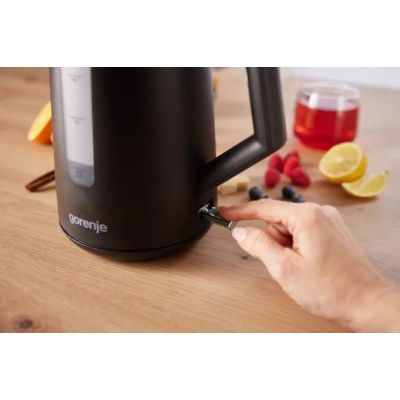 2. Gorenje K17OPB | Wasserkocher | Elektrisch | 2200 W | 1,7 l | Kunststoff | 360° drehbarer Sockel | Schwarz