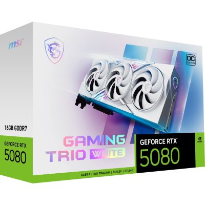 4. MSI GeForce RTX 5080 16GB GAMING TRIO OC WHITE GDDR7 Grafikkarte