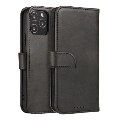 Magnet Case Elegante Hülle mit Überschlag und Standfunktion für Motorola Moto E32 schwarz