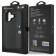8. BMW M Perforiertes Tricolor-Detaillinien-Design iPhone 16 Hülle – Dunkelgrau