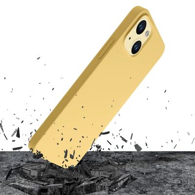 3. 3mk Hardy Silikon MagCase Hülle für iPhone 15 Plus - gelb