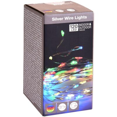 11. Drahtgirlandenlampen, 120 LED, mehrfarbig