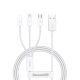 Baseus Superior Series USB-A - USB-C / Lightning / Micro-USB 3,5A Kabel 0,5 m - weiß