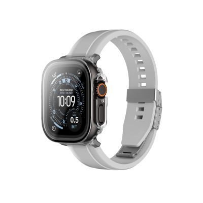 6. AmazingThing Radix Displayschutzfolie aus Glas mit Hülle für Apple Watch Ultra 3 49 mm – Transparent
