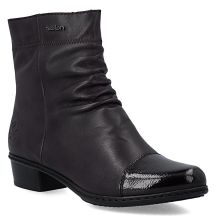 Damen-Ankle-Boots aus Leder mit Absatz, braun, gefüttert, Rieker Y0773-25
