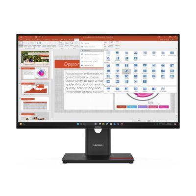 Lenovo ThinkVision T27-40 27" IPS FHD AG 4ms 300nites 120Hz HDMI, DP USB Webcam Eclipse Black