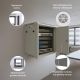 4. Extralink Rack-Schrank 9 HE 600 x 450 mm ASP Grau, Wandmontage, Tür aus massivem Blech
