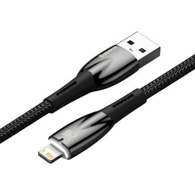 4. Baseus Glimmer Series Kabel USB-A - Lightning 480Mb/s 2.4A 2m schwarz