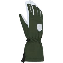 VIKING Sven Herren-Skihandschuhe, grün mit weißem Leder, Größe 8