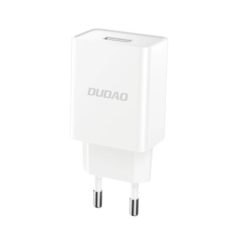 2. Dudao A4EU USB-A 2,1 A Wandladegerät – Weiß + USB-A – Lightning -Kabel