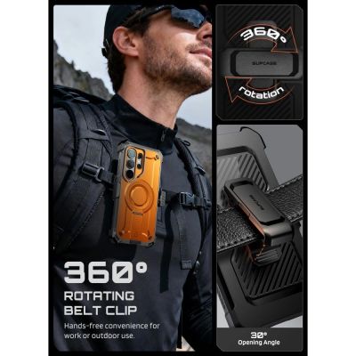 7. Supcase Unicorn Beetle Pro Mag MagSafe 2er-Set Hülle für Samsung Galaxy S26 Ultra – Schwarz und Orange