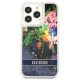 3. Guess GUHCP13LLFLSB iPhone 13 Pro / 13 6.1" blau/blaue Hardcase Flower Liquid Glitter