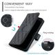 6. Samsung Galaxy A37 5G Leder-Wallet-Case mit Ständer und Schultergurt – Schwarz