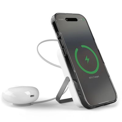2. Puro 10000mAh MagSafe Wireless Power Bank mit Aluminiumständer - Weiß