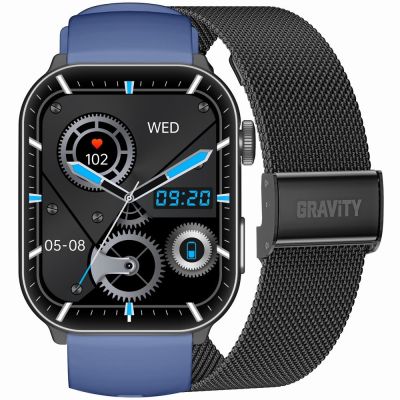 Herren-Smartwatch GRAVITY GT28-3 Armband + Armband Marineblau Schwarz