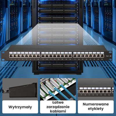 12. Extralink CAT6A STP | Patchpanel | 24 Ports
