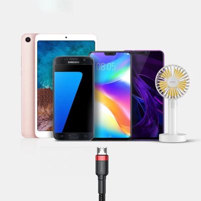 15. Baseus Cafule Cable durabel Kabel mit Nylon geflochtenes Ladekabel USB / micro USB 2A 3M schwarz-grau (CAMKLF-HG1)