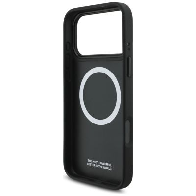 7. BMW M MagSafe Hülle mit perforiertem Streifenlogo für iPhone 17 Pro Max – Marineblau