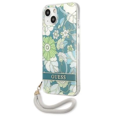2. Guess GUHCP13SHFLSN iPhone 13 mini 5.4" grün/grüne Hardcase Flower Strap