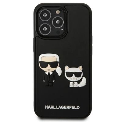 3. Karl Lagerfeld KLHCP13L3DRKCK iPhone 13 Pro / 13 6.1" schwarz/schwarz Hardcase Karl&Choupette Ikonik 3D