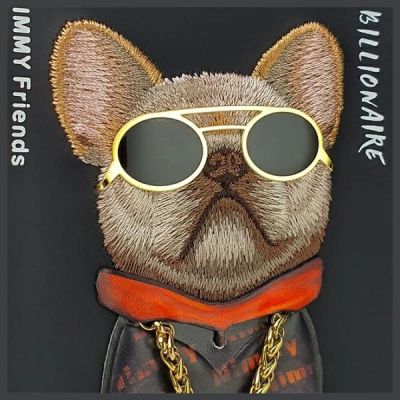 7. Nimmy Glasses Cool Dog Case für iPhone 15 Pro - Schwarz