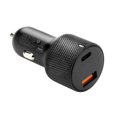 3. EVERACTIVE Autoladegerät 1x USB QC3.0, 1x USB-C PD 75W SCHWARZ CC-50Q