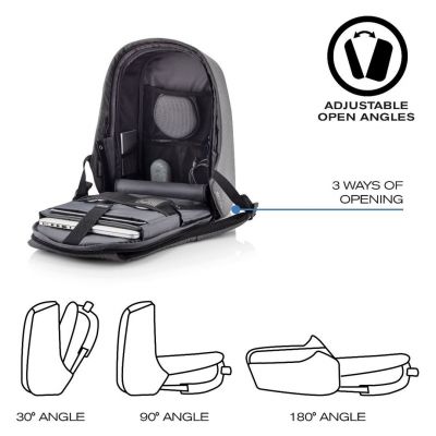 6. XD DESIGN DIEBSTAHLSICHERER RUCKSACK BOBBY HERO XL GRAU P/N: P705.712