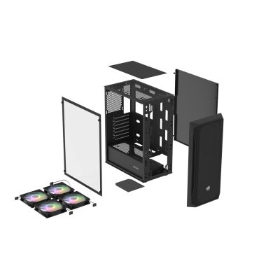 16. FURY COMPUTERGEHÄUSE FURY SHOBO SH4F RGB MIDI MIT FENSTER SCHWARZ