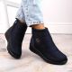 10. News W EVE437B marineblaue Schneestiefel mit Keilabsatz