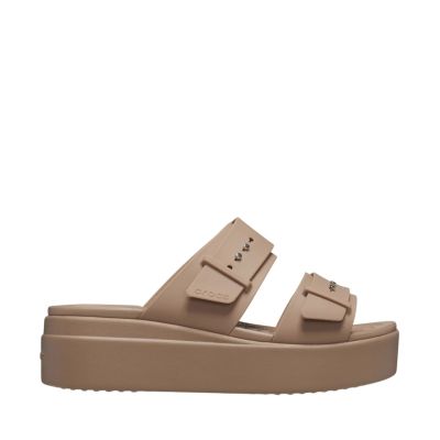 Crocs Brooklyn Low Damen-Flip-Flops, beige, 207431 2Q9, Größe 39-40