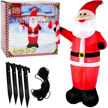 AUFBLASBARER, SELBSTAUFBLASENDER WEIHNACHTSMANN 150 CM LED