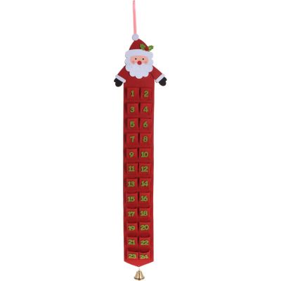 4. Adventskalender aus rotem Filz, Weihnachtsmann