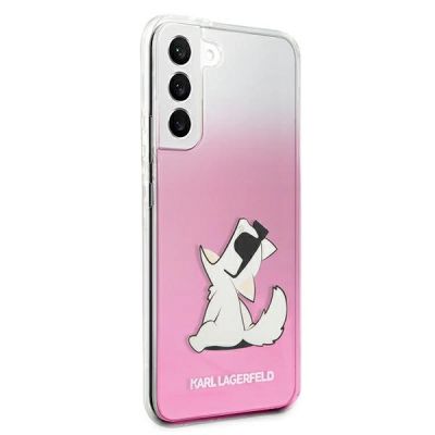 4. Karl Lagerfeld Choupette Eat Hülle für Samsung Galaxy S22+ - Pink