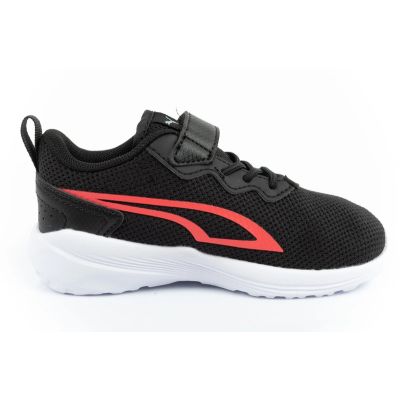 4. Puma Kinder-Sneaker mit Klettverschluss All-Day, schwarz und bequem