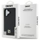 8. DKNY Repeat Pattern Stack Logo MagSafe iPhone 16 Hülle – Schwarz