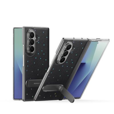 3. Dux Ducis Stex Hülle für Samsung Galaxy Z Fold 7 mit 360°-Ständer – Schwarz