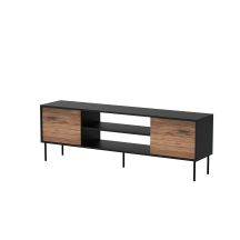 EF CORTINA TV-Schrank 180x40x60 schwarz/walnuss