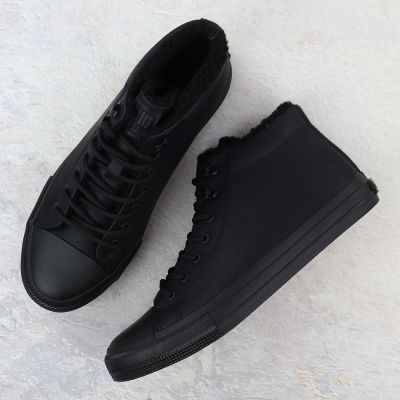 5. Schwarze, gefütterte High-Top-Sneaker für Herren, Big Star OO174607